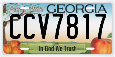 GA license plate CCV7817