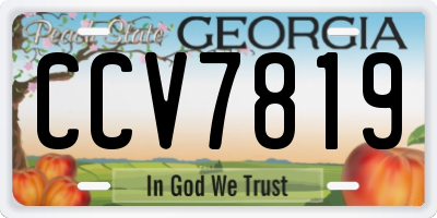 GA license plate CCV7819