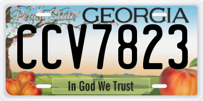 GA license plate CCV7823
