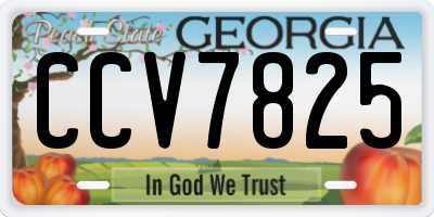 GA license plate CCV7825