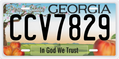 GA license plate CCV7829