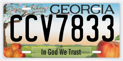 GA license plate CCV7833