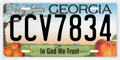 GA license plate CCV7834