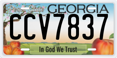 GA license plate CCV7837