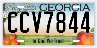 GA license plate CCV7844