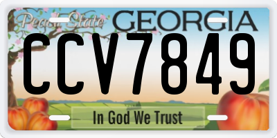 GA license plate CCV7849