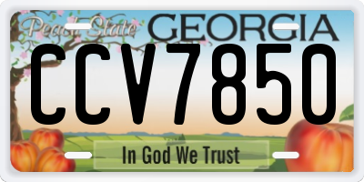 GA license plate CCV7850