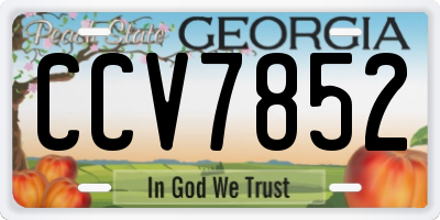 GA license plate CCV7852
