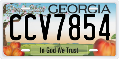 GA license plate CCV7854
