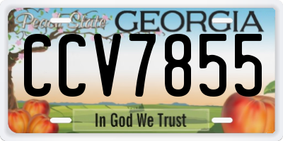 GA license plate CCV7855