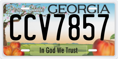 GA license plate CCV7857