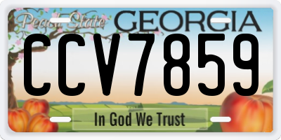 GA license plate CCV7859