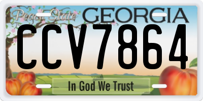 GA license plate CCV7864