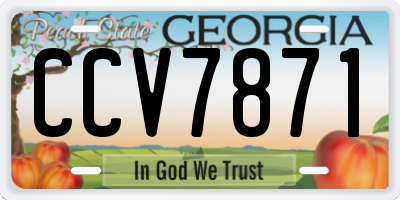 GA license plate CCV7871