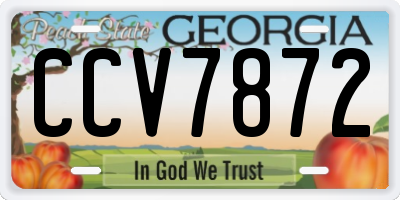 GA license plate CCV7872