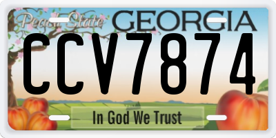 GA license plate CCV7874