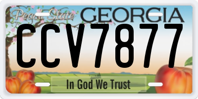GA license plate CCV7877