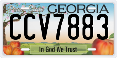GA license plate CCV7883
