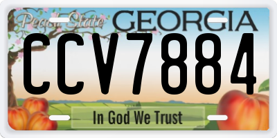 GA license plate CCV7884