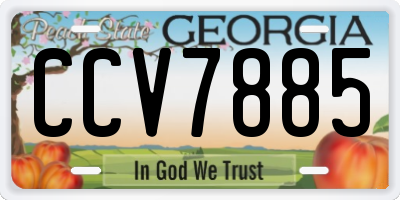 GA license plate CCV7885