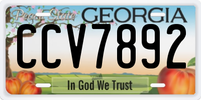 GA license plate CCV7892