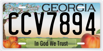GA license plate CCV7894