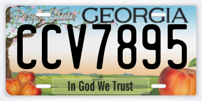 GA license plate CCV7895