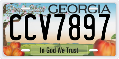 GA license plate CCV7897
