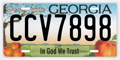 GA license plate CCV7898