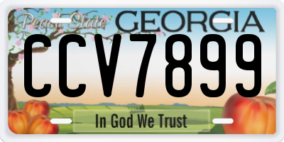 GA license plate CCV7899