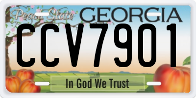 GA license plate CCV7901