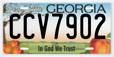 GA license plate CCV7902