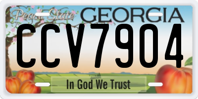 GA license plate CCV7904