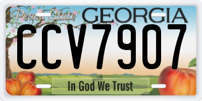 GA license plate CCV7907