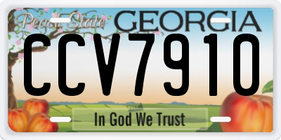 GA license plate CCV7910