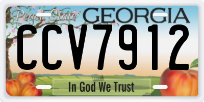 GA license plate CCV7912