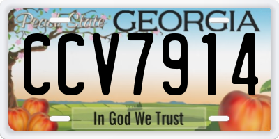 GA license plate CCV7914