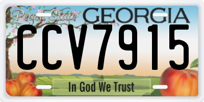 GA license plate CCV7915