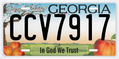 GA license plate CCV7917