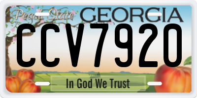 GA license plate CCV7920