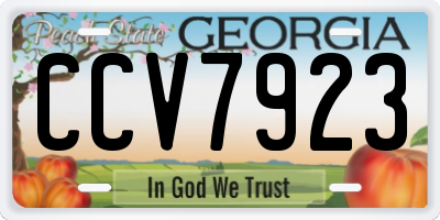 GA license plate CCV7923