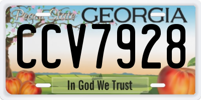 GA license plate CCV7928