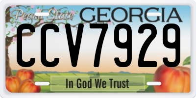 GA license plate CCV7929