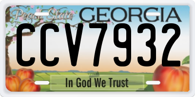 GA license plate CCV7932