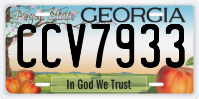 GA license plate CCV7933