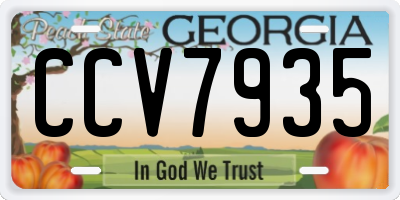 GA license plate CCV7935