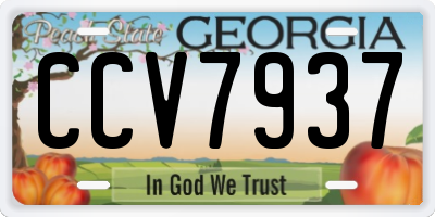 GA license plate CCV7937