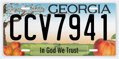 GA license plate CCV7941