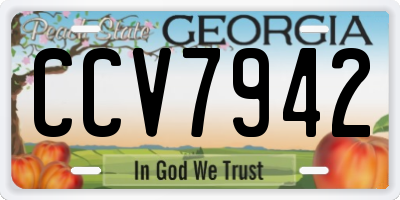 GA license plate CCV7942