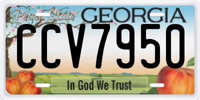 GA license plate CCV7950